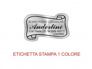 Etichette adesive per bomboniere e confetterie (mm 34x20)  (cod.31H)